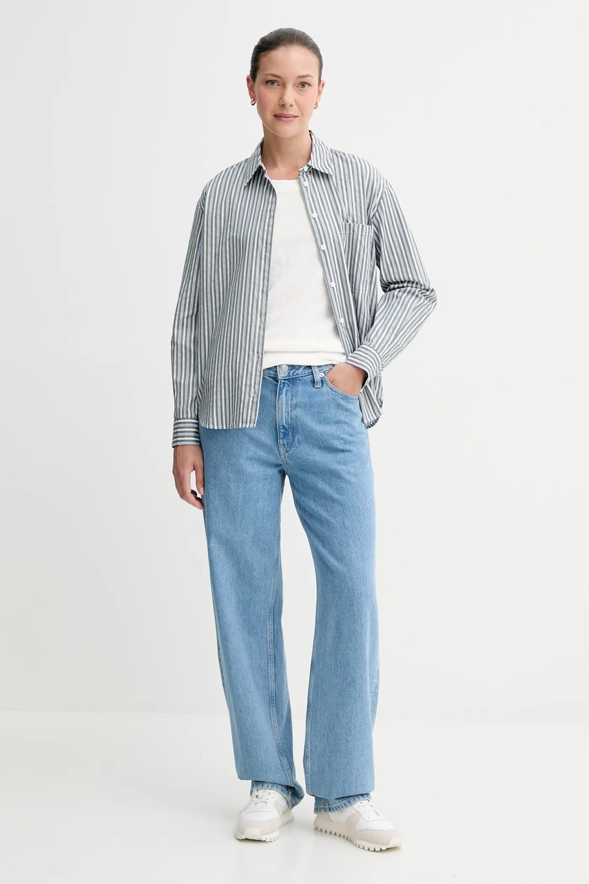 Хлопковый лонгслив Marc OPolo цвет бежевый 5000007048