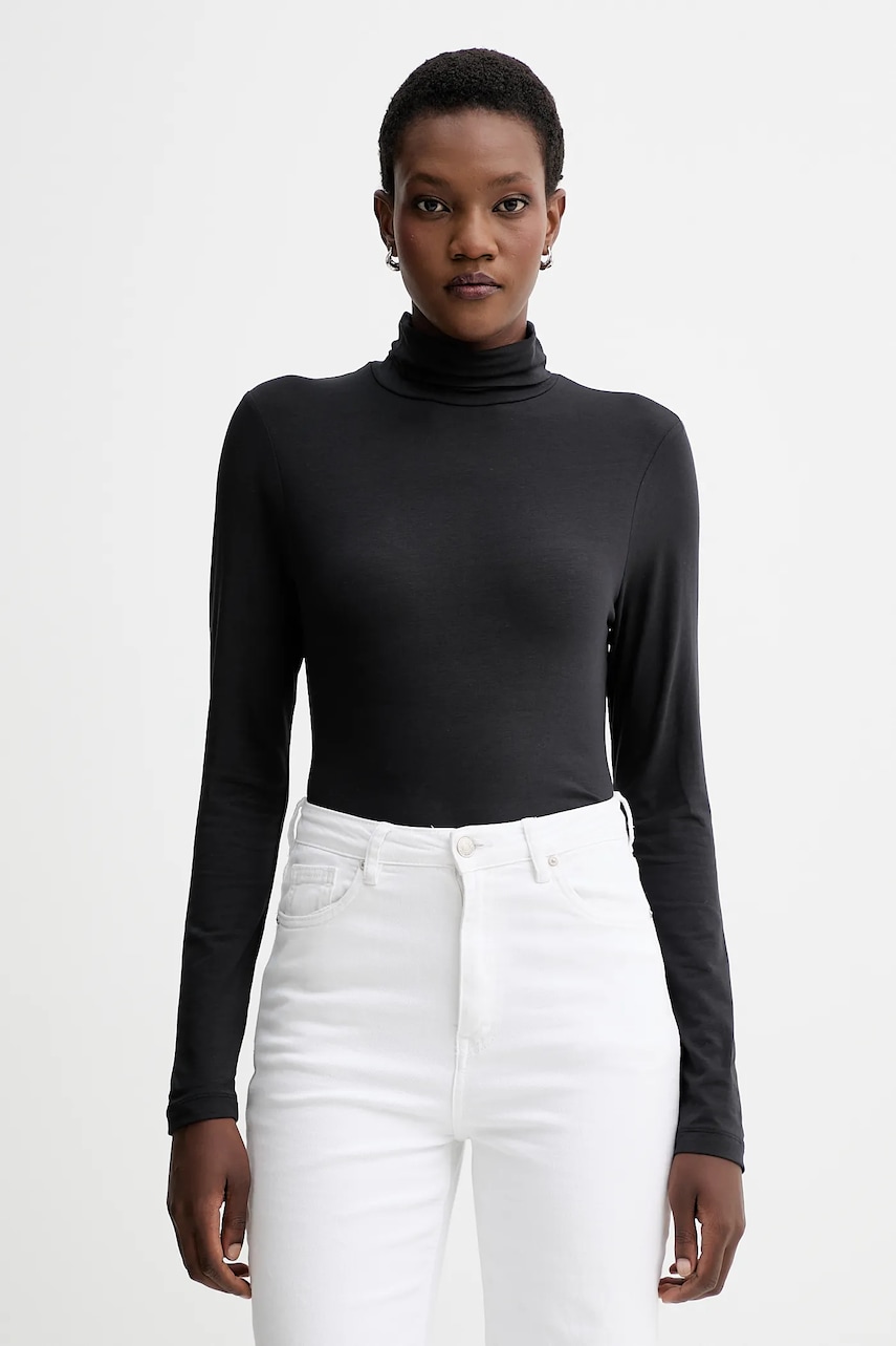 Marc O\'Polo longsleeve culoarea negru, cu guler, 5000007277