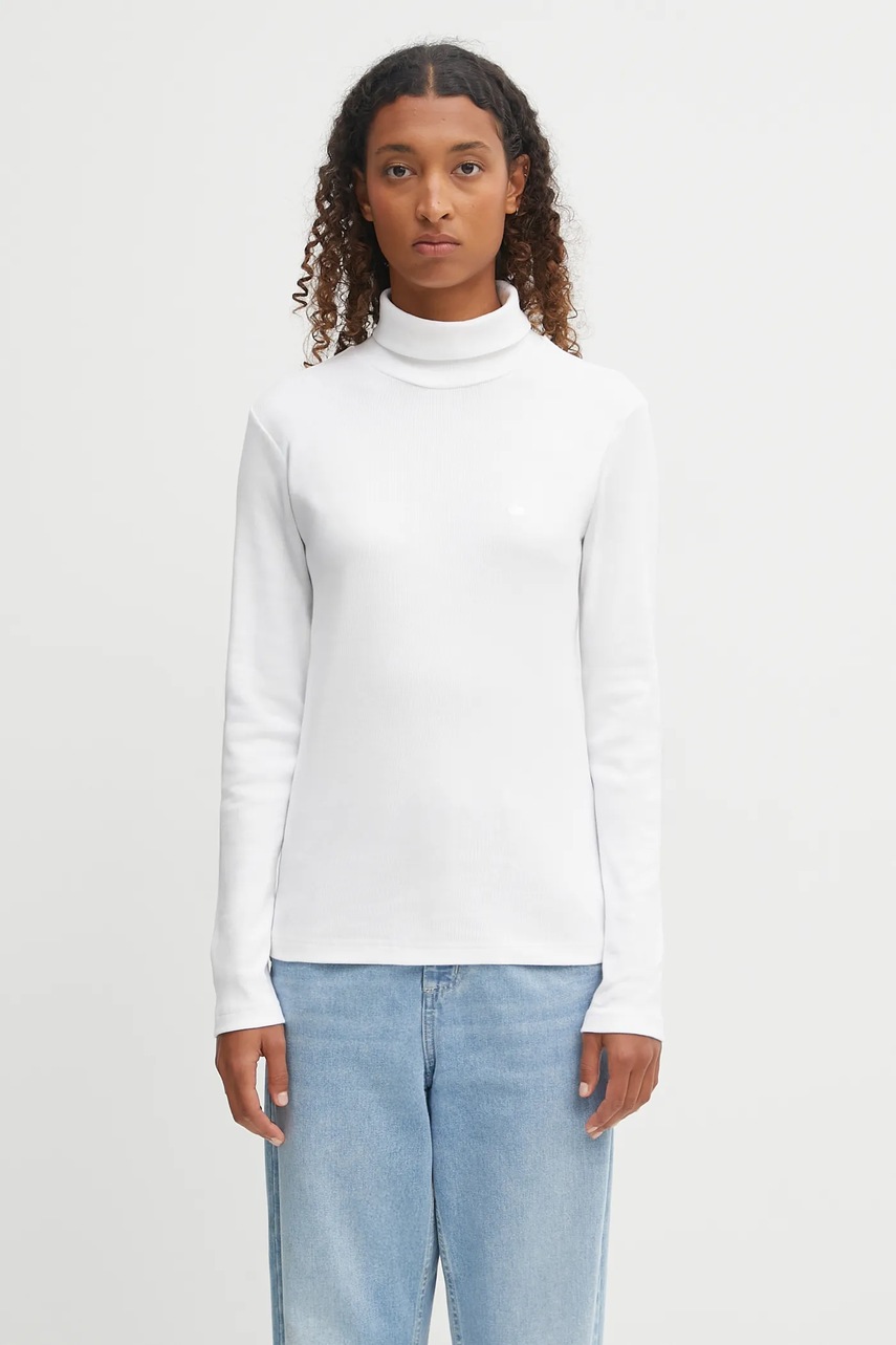 Tričko s dlouhým rukávem Carhartt WIP W'''''''' L/S Philipa Mockneck T-Shirt bílá barva, s golfem, I035470.02XX