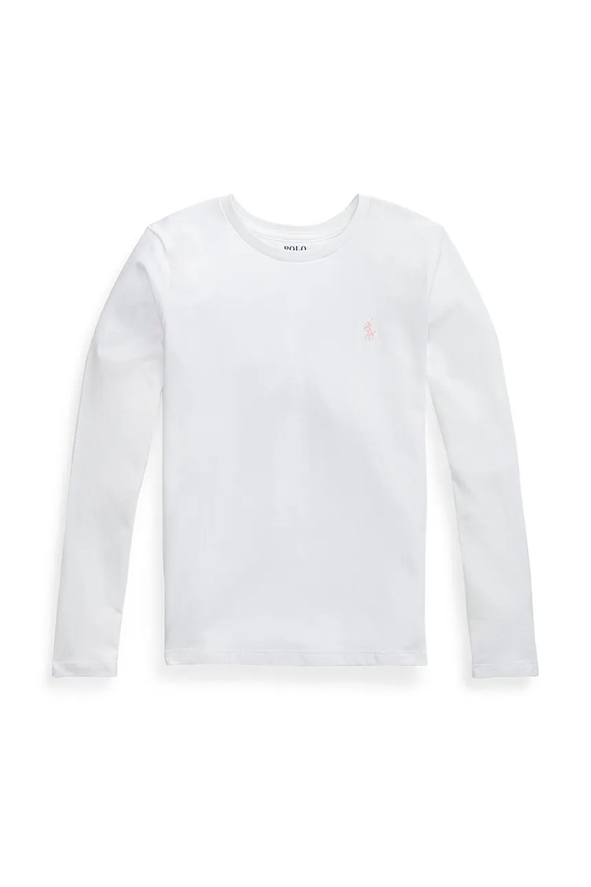 Levně Tričko s dlouhým rukávem Polo Ralph Lauren bílá barva, 313841122030