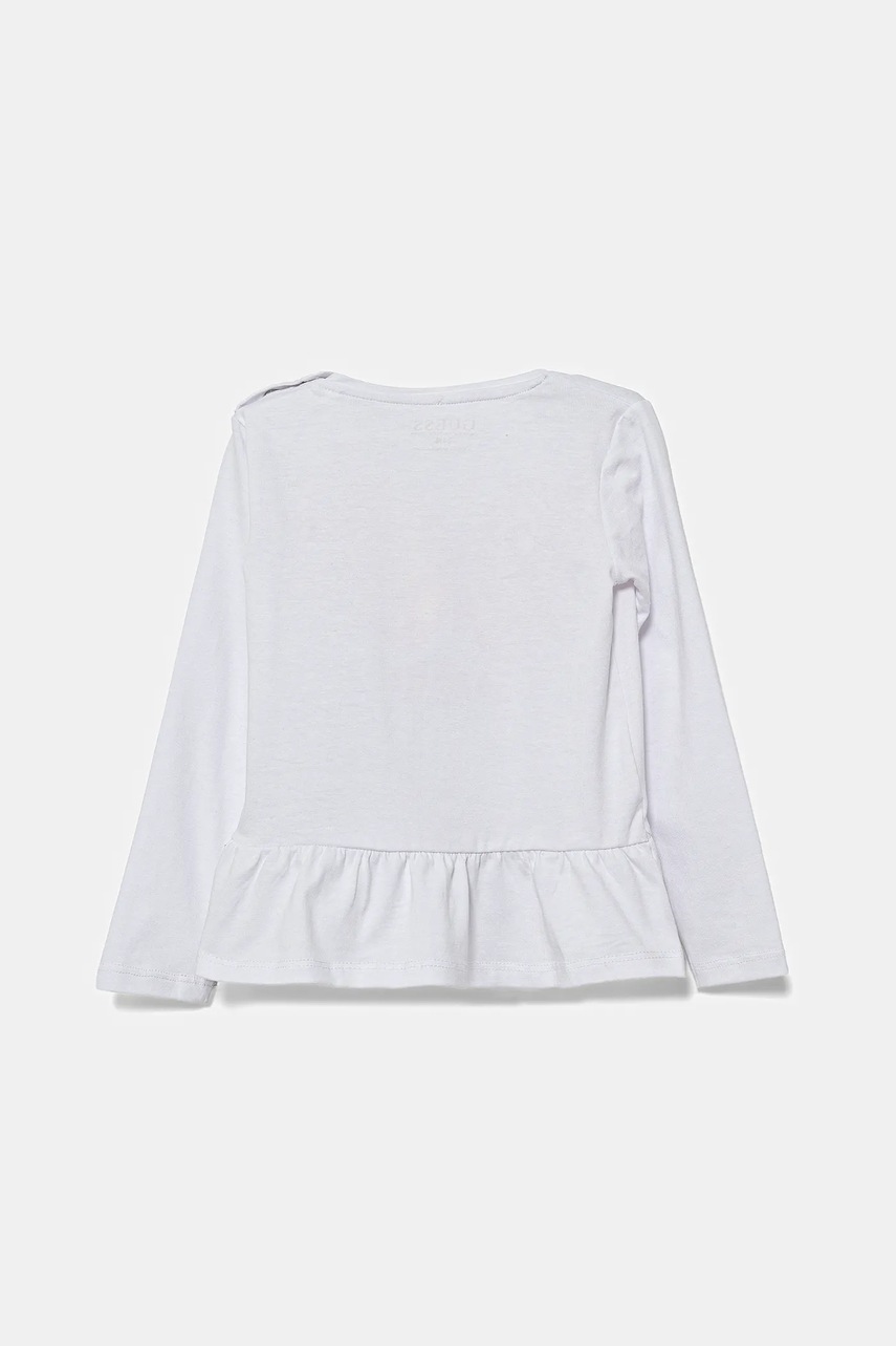 Хлопковый лонгслив для младенцев Guess цвет белый A5YI01 K6YW4