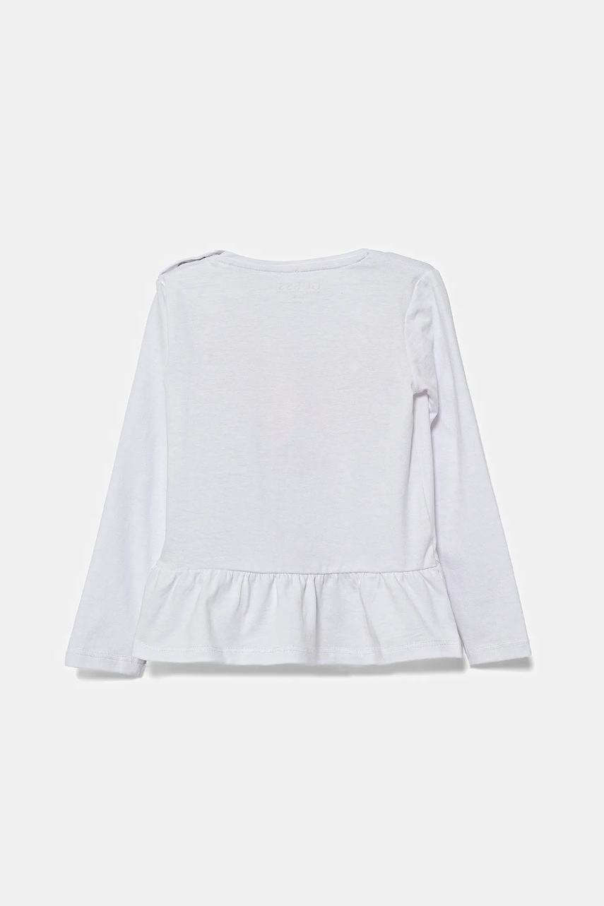 Хлопковый лонгслив для младенцев Guess цвет белый A5YI01 K6YW4 Хлопковый лонгслив для младенцев Guess цвет белый A5YI01 K6YW4