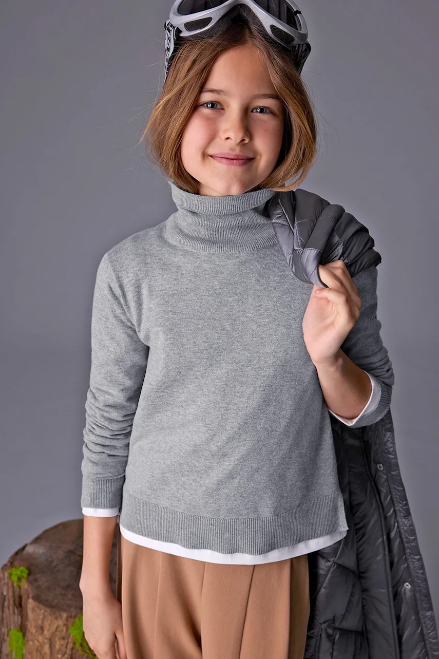 Mayoral pulover culoarea gri, cu guler, 345