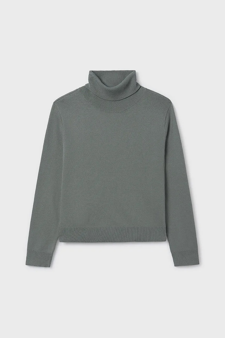 Mayoral pulover culoarea verde, cu guler, 345