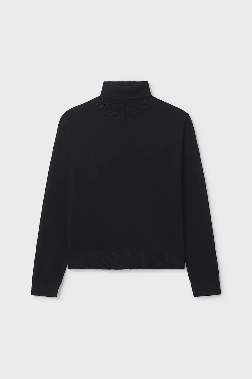 Mayoral pulover culoarea negru, cu guler, 345