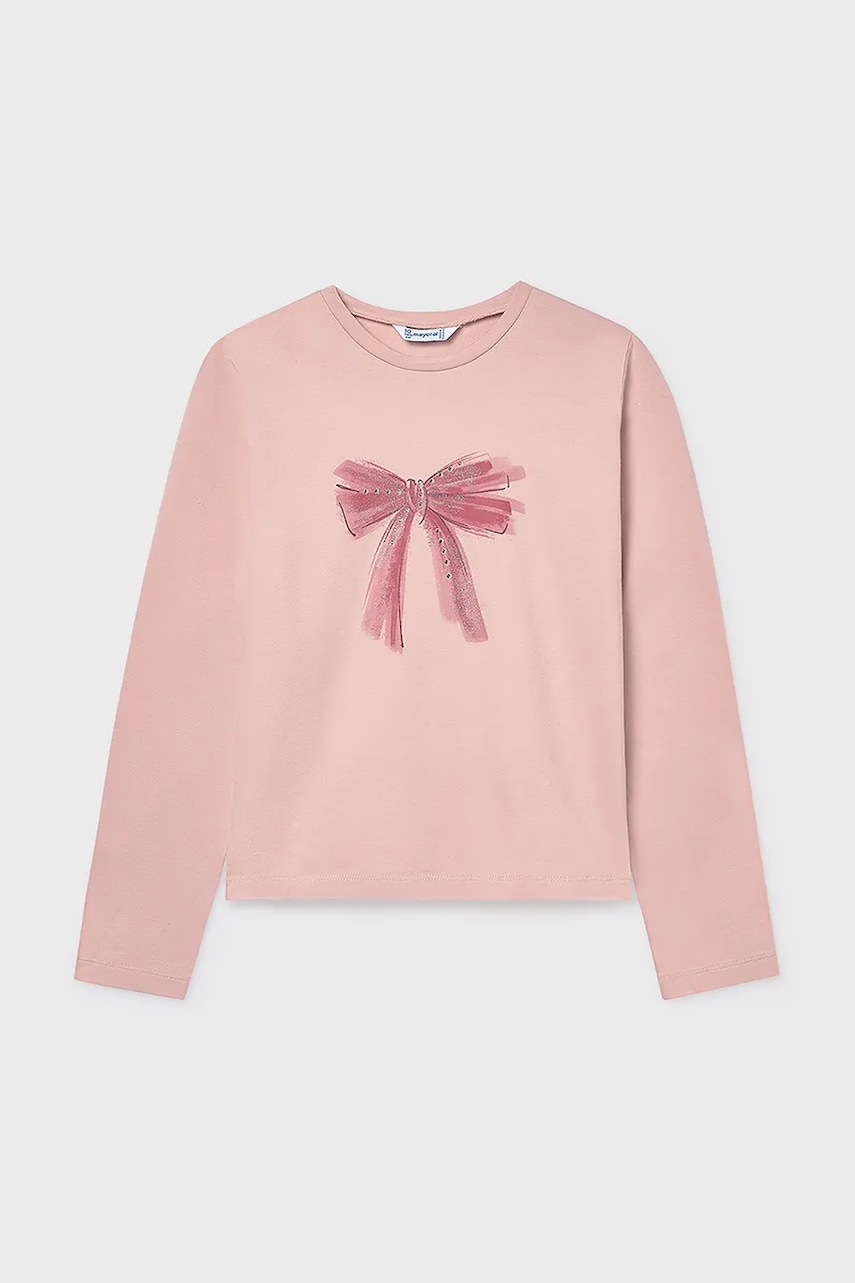 Mayoral longsleeve din bumbac pentru copii culoarea roz, 830 Mayoral longsleeve din bumbac pentru copii culoarea roz, 830