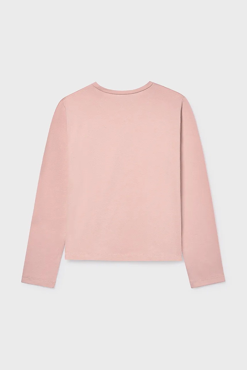 Хлопковый детский лонгслив Mayoral цвет розовый 830