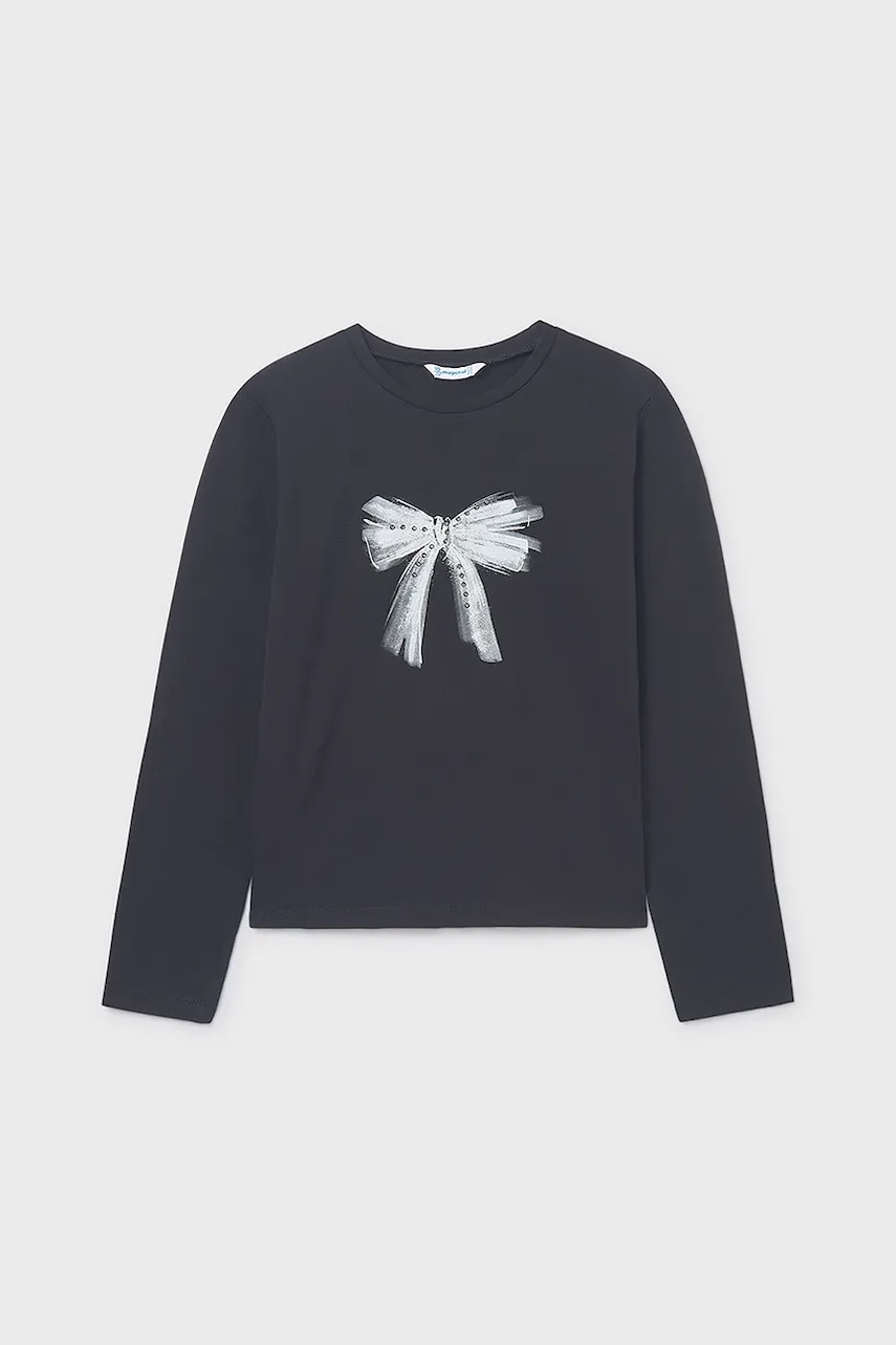 Mayoral longsleeve din bumbac pentru copii culoarea negru, 830 Mayoral longsleeve din bumbac pentru copii culoarea negru, 830