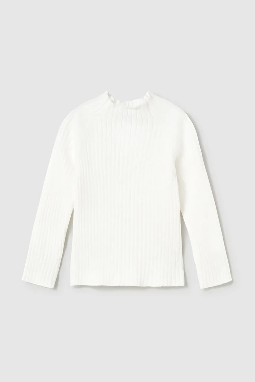 Mayoral longsleeve bebeluși culoarea bej, cu turtleneck, 2074