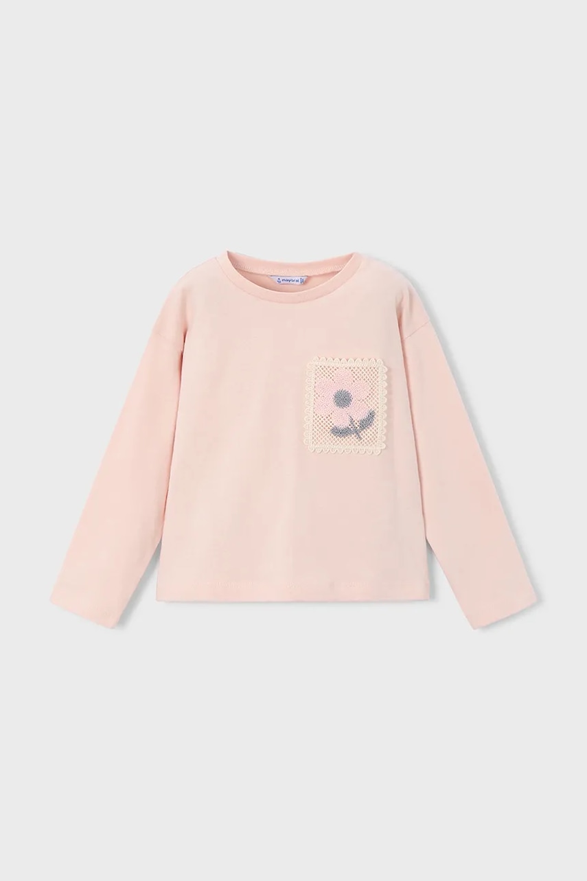 Mayoral longsleeve copii culoarea roz, 4004