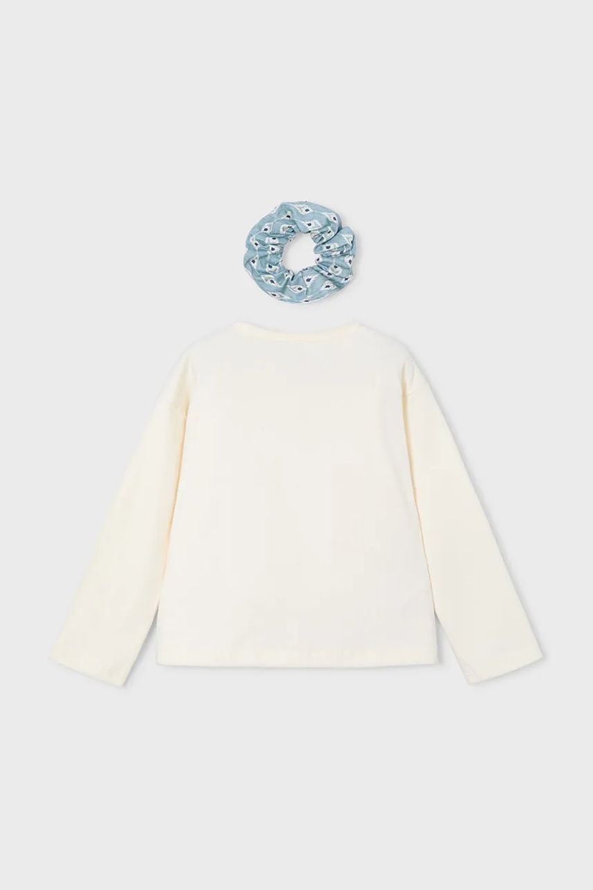 Хлопковый лонгслив Mayoral цвет зелёный 4006