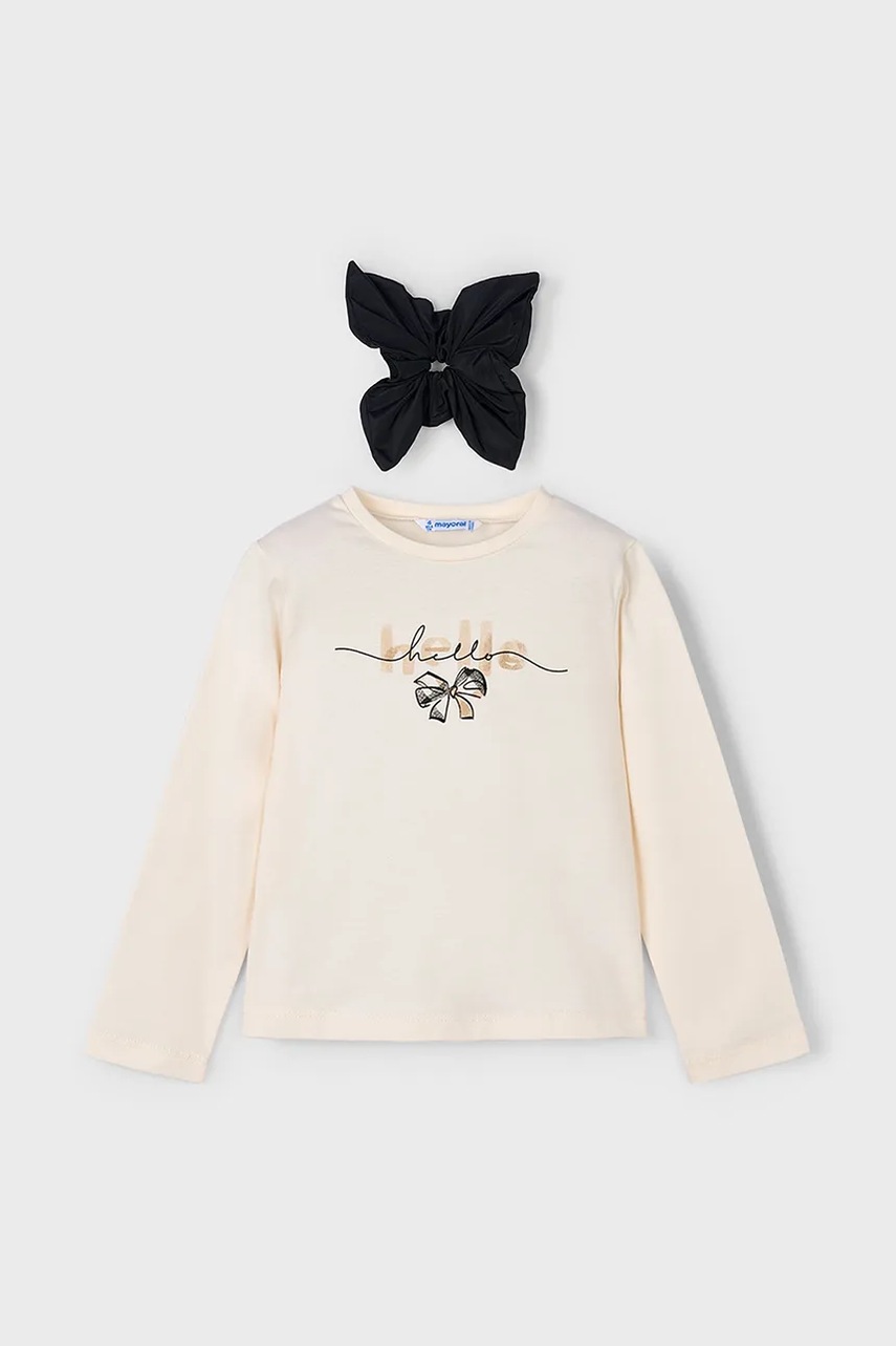 Хлопковый лонгслив Mayoral цвет чёрный 4008