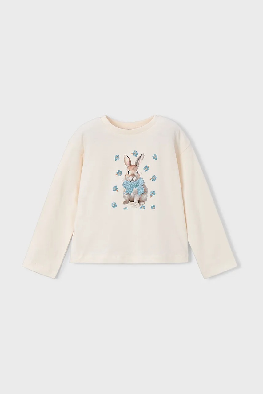 Хлопковый лонгслив Mayoral цвет зелёный 4009