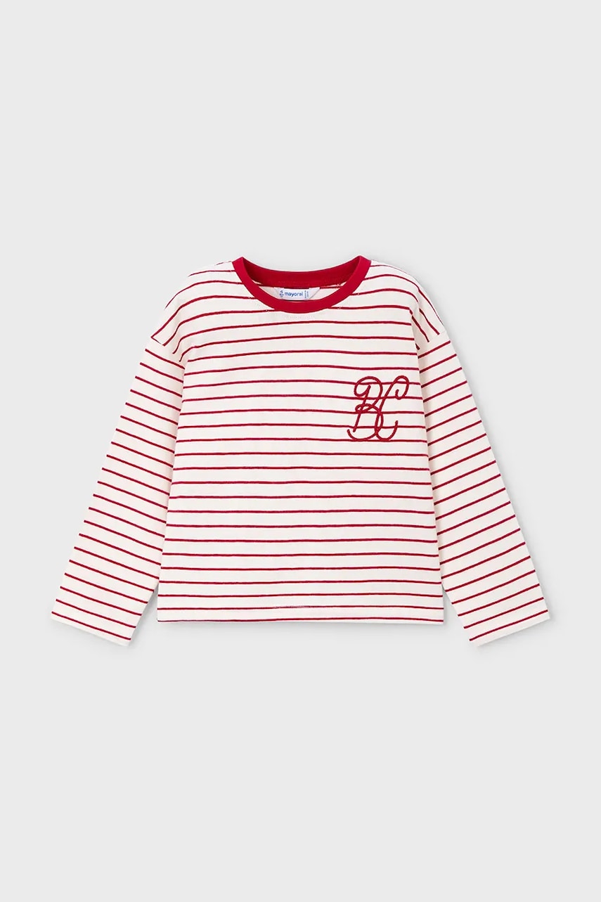 Mayoral longsleeve din bumbac culoarea roșu, 4013