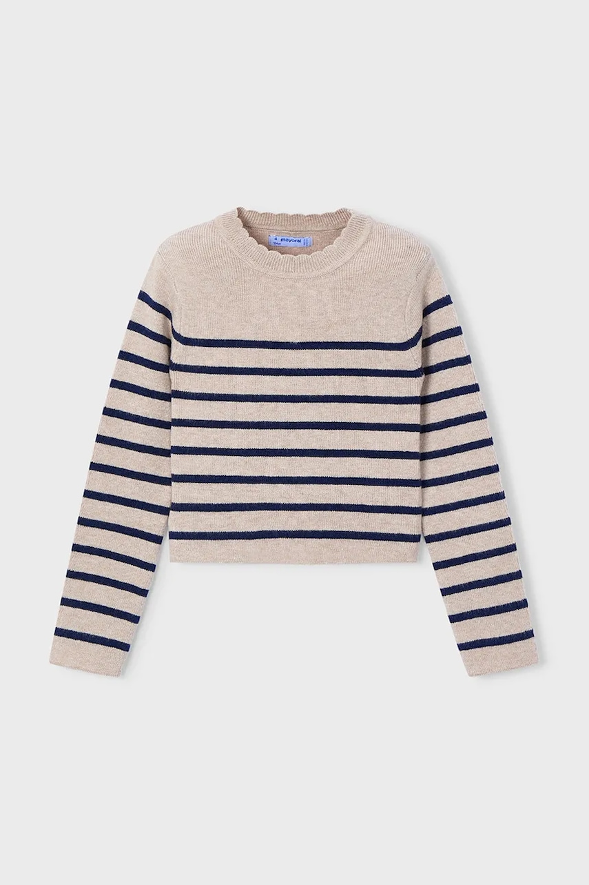 Mayoral pulover de bumbac culoarea maro, 4014