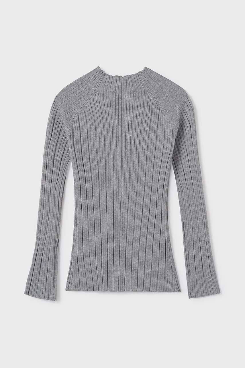 Свитер Mayoral цвет серый с полугольфом 7015