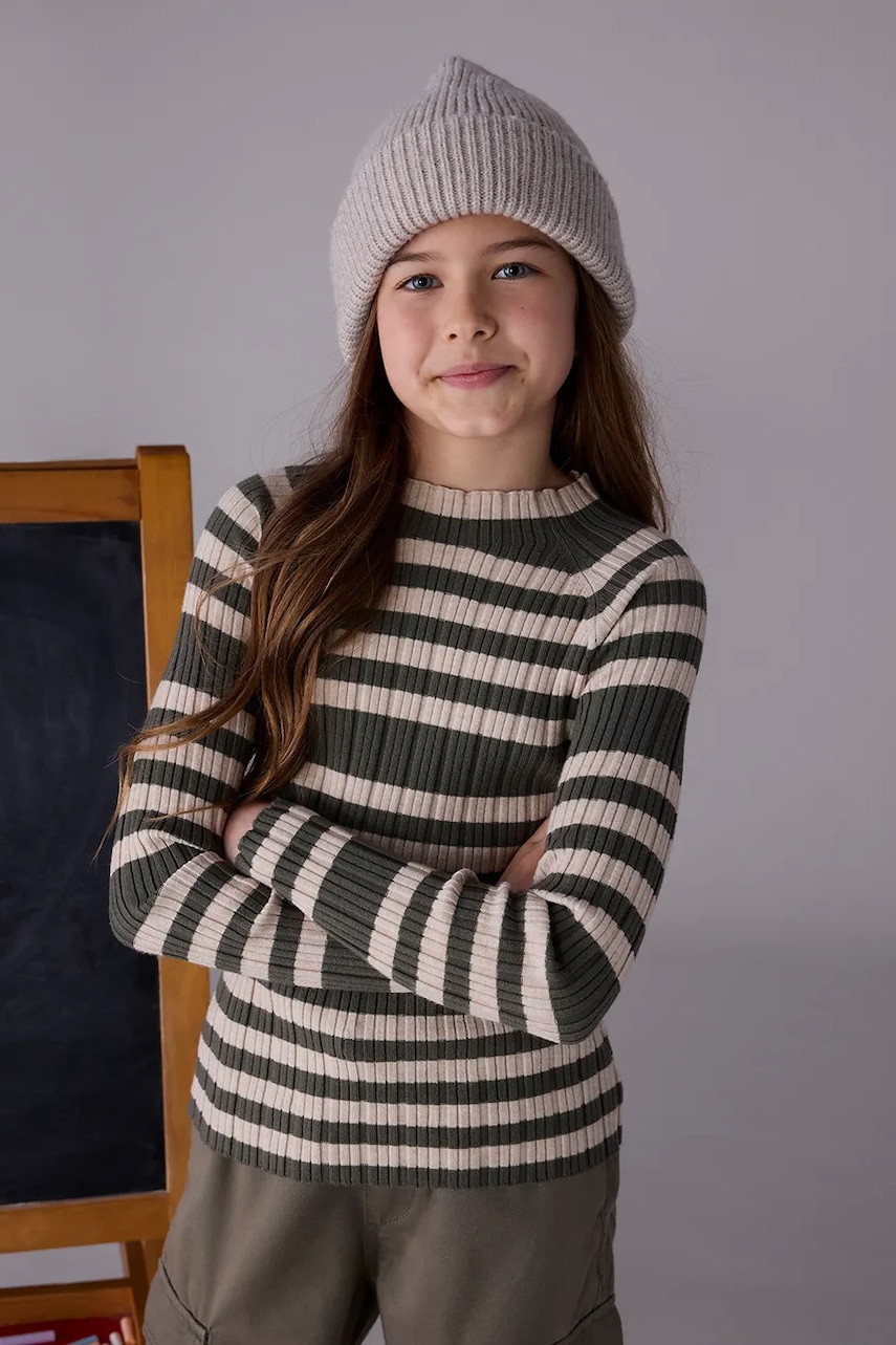 Mayoral pulover culoarea verde, cu turtleneck, 7015