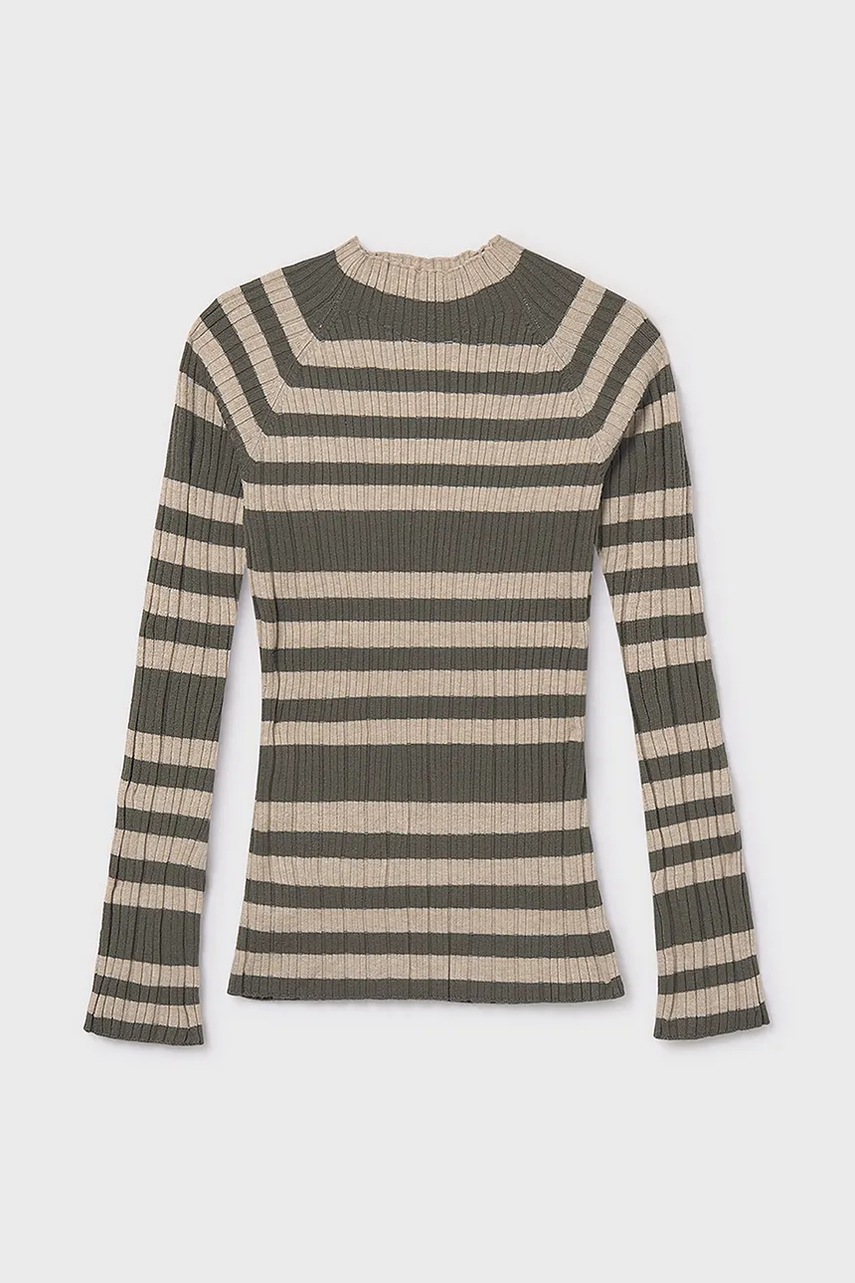 Свитер Mayoral цвет зелёный с полугольфом 7015