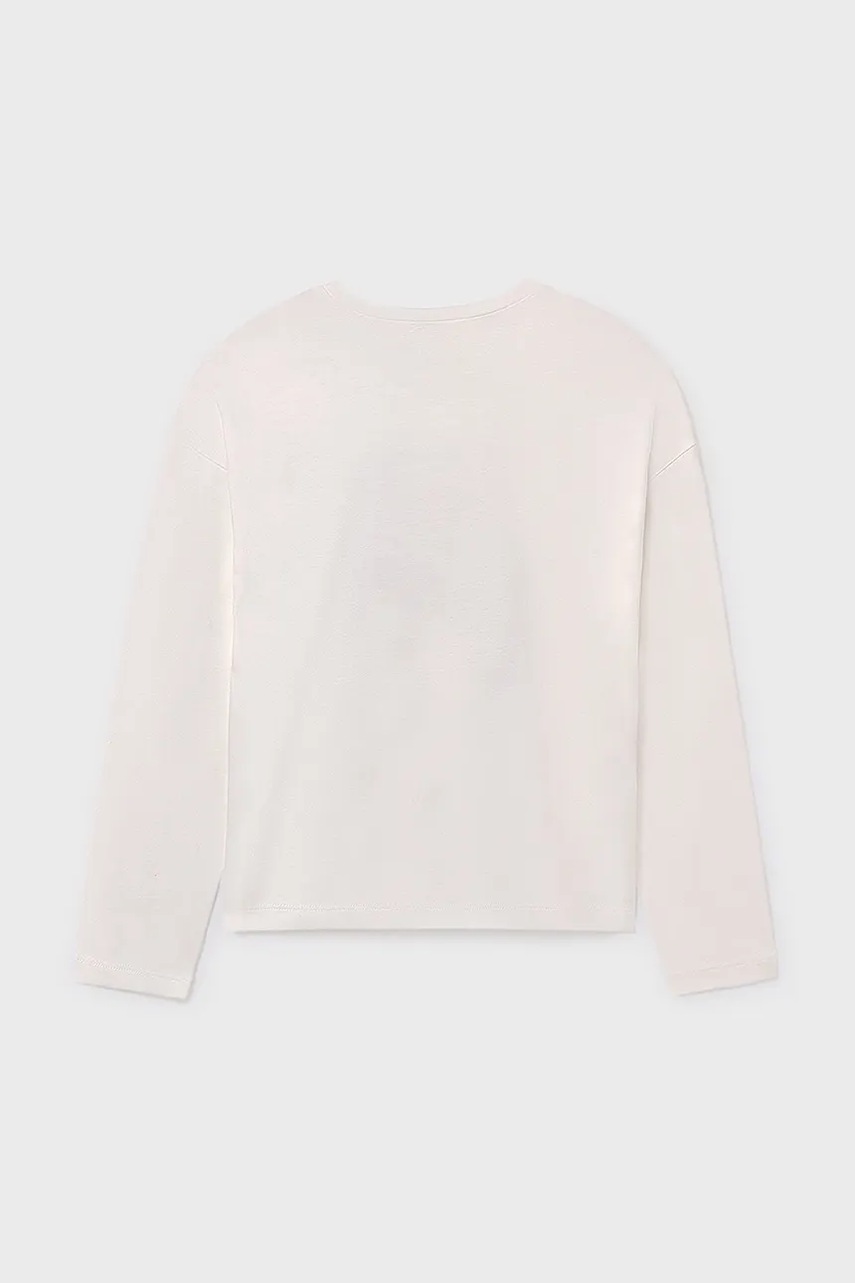 Хлопковый лонгслив Mayoral цвет белый 7020