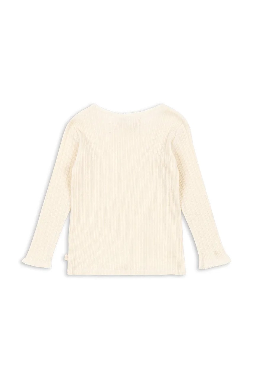Хлопковый детский лонгслив Konges Sløjd PAPIN BLOUSE GOTS цвет бежевый KS103957 Хлопковый детский лонгслив Konges Sløjd PAPIN BLOUSE GOTS цвет бежевый KS103957