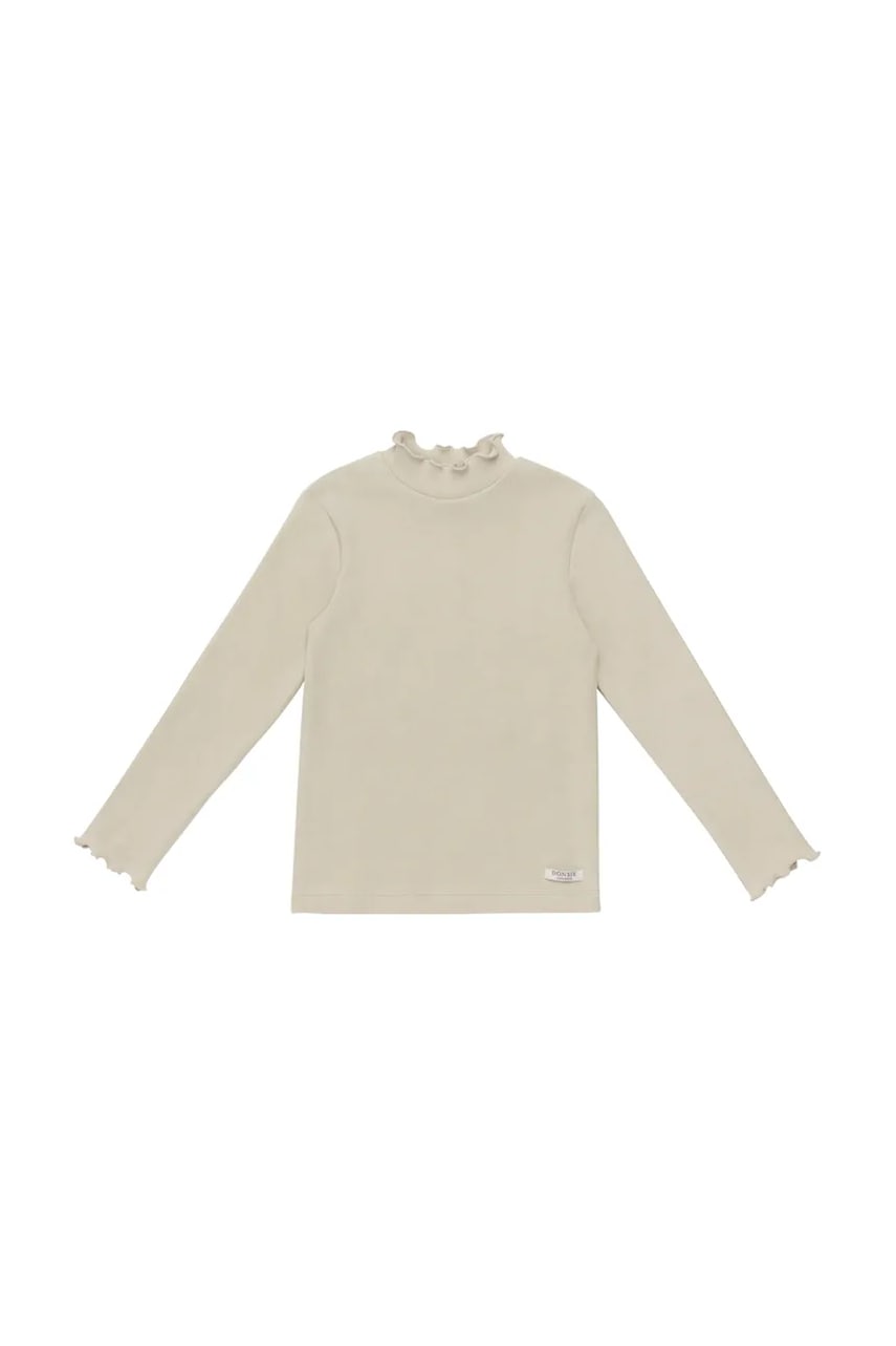 Donsje longsleeve copii Wonsy Shirt culoarea bej, cu turtleneck, 4089800