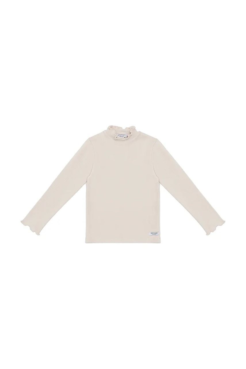Детский лонгслив Donsje Wonsy Shirt цвет бежевый с полугольфом 4089800