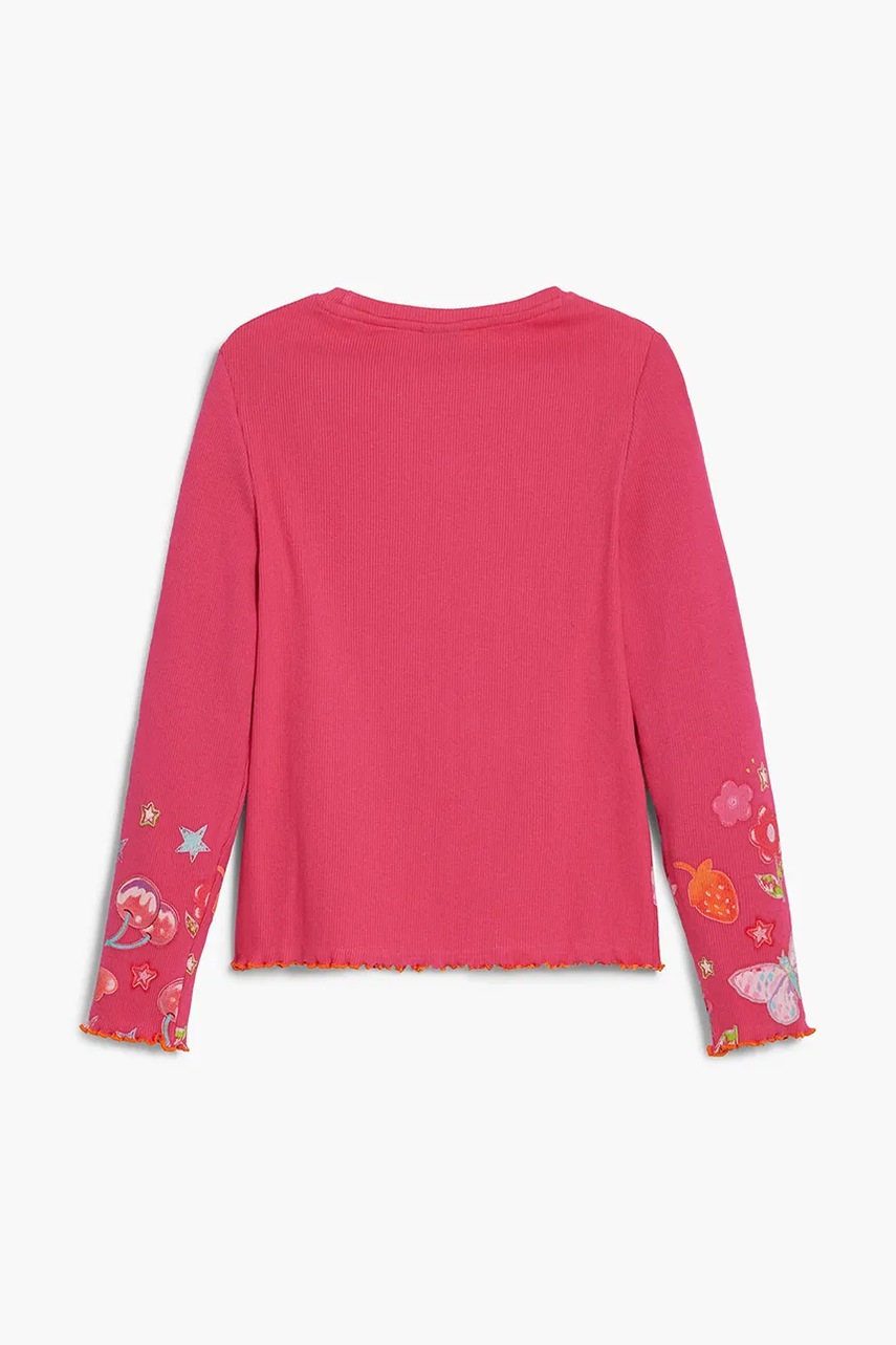Детский лонгслив Desigual цвет розовый 25WGTK22