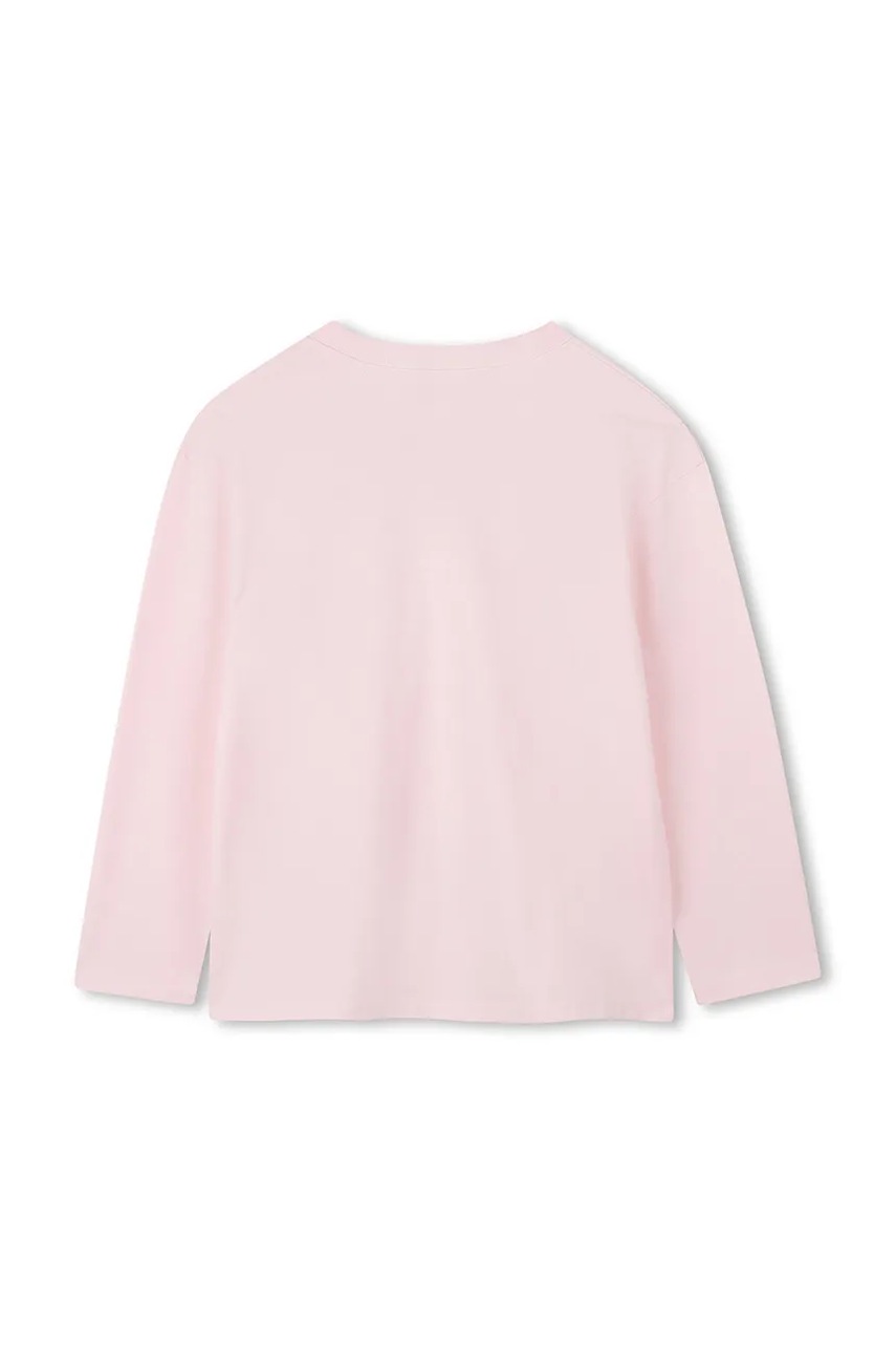 Хлопковый детский лонгслив Marc Jacobs цвет розовый W60587