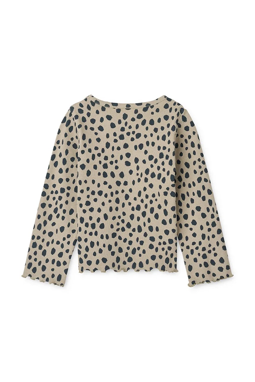 Liewood gyerek hosszúujjú Nieve Printed Longsleeve Rib T-shirt bézs, LW20345 termék 2. képe