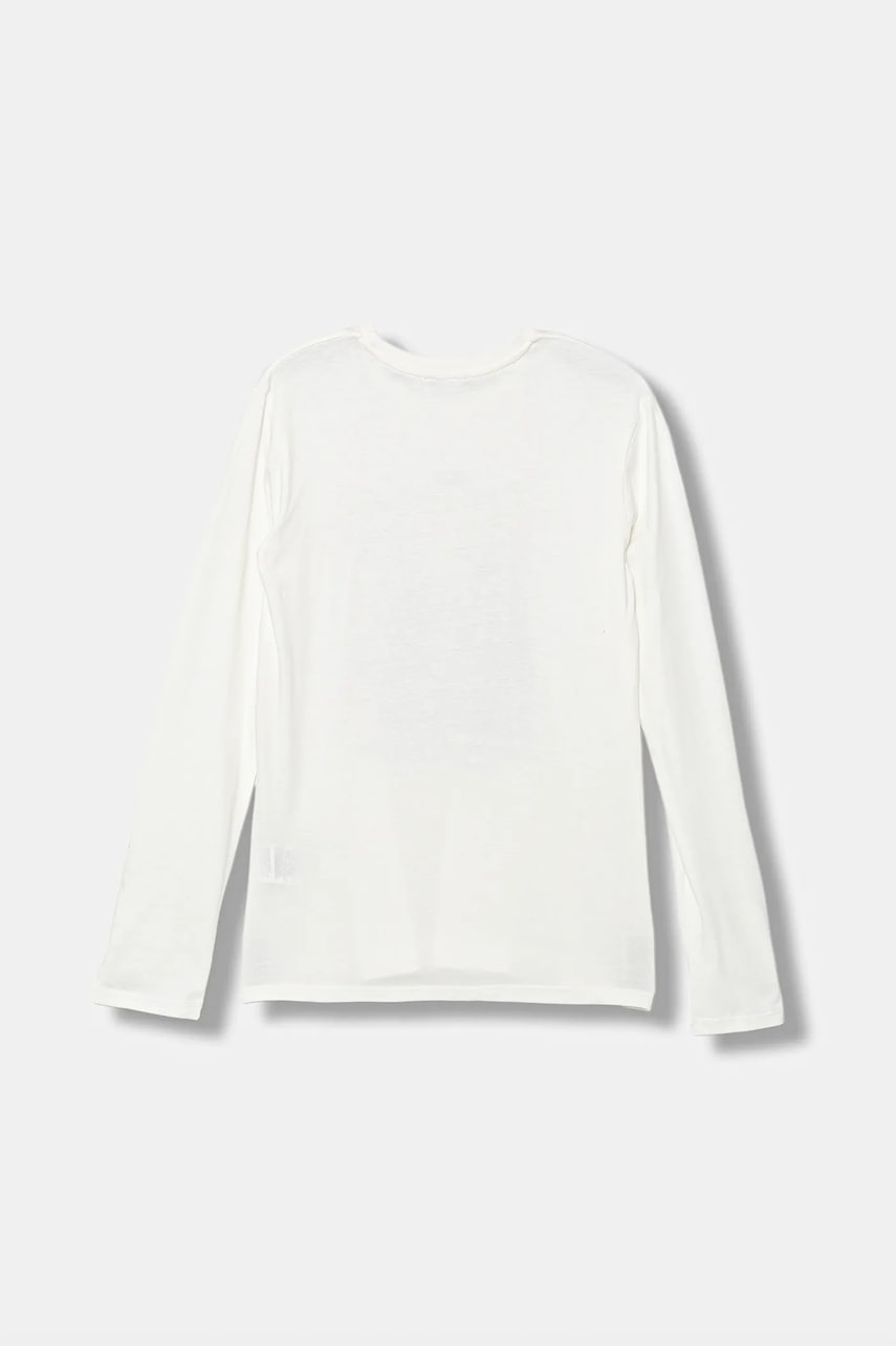 Хлопковый детский лонгслив United Colors of Benetton цвет белый 35RYC10QE Хлопковый детский лонгслив United Colors of Benetton цвет белый 35RYC10QE