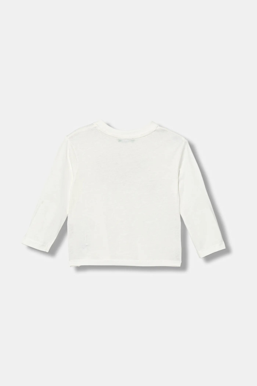 Хлопковый детский лонгслив United Colors of Benetton цвет белый 35RYG10K7 Хлопковый детский лонгслив United Colors of Benetton цвет белый 35RYG10K7