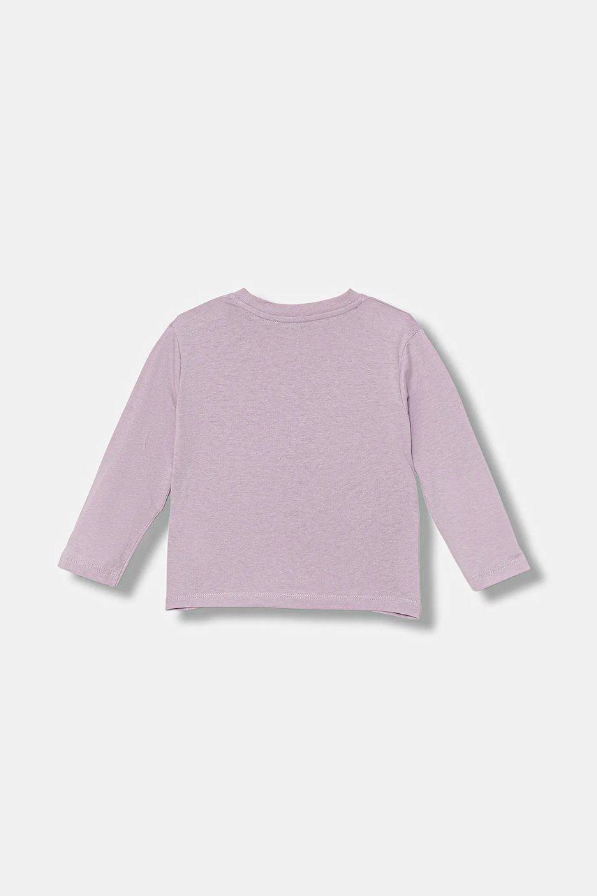 Хлопковый детский лонгслив United Colors of Benetton цвет фиолетовый 35RYG10K7 Хлопковый детский лонгслив United Colors of Benetton цвет фиолетовый 35RYG10K7