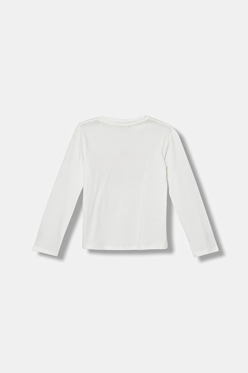 Хлопковый детский лонгслив United Colors of Benetton цвет белый 3I1XC10QJ Хлопковый детский лонгслив United Colors of Benetton цвет белый 3I1XC10QJ