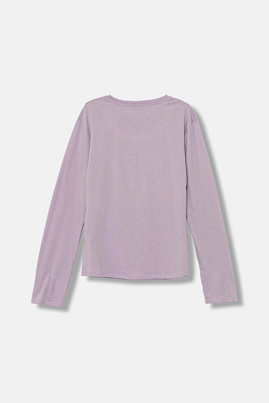 Хлопковый детский лонгслив United Colors of Benetton цвет фиолетовый 3I1XC10QJ Хлопковый детский лонгслив United Colors of Benetton цвет фиолетовый 3I1XC10QJ