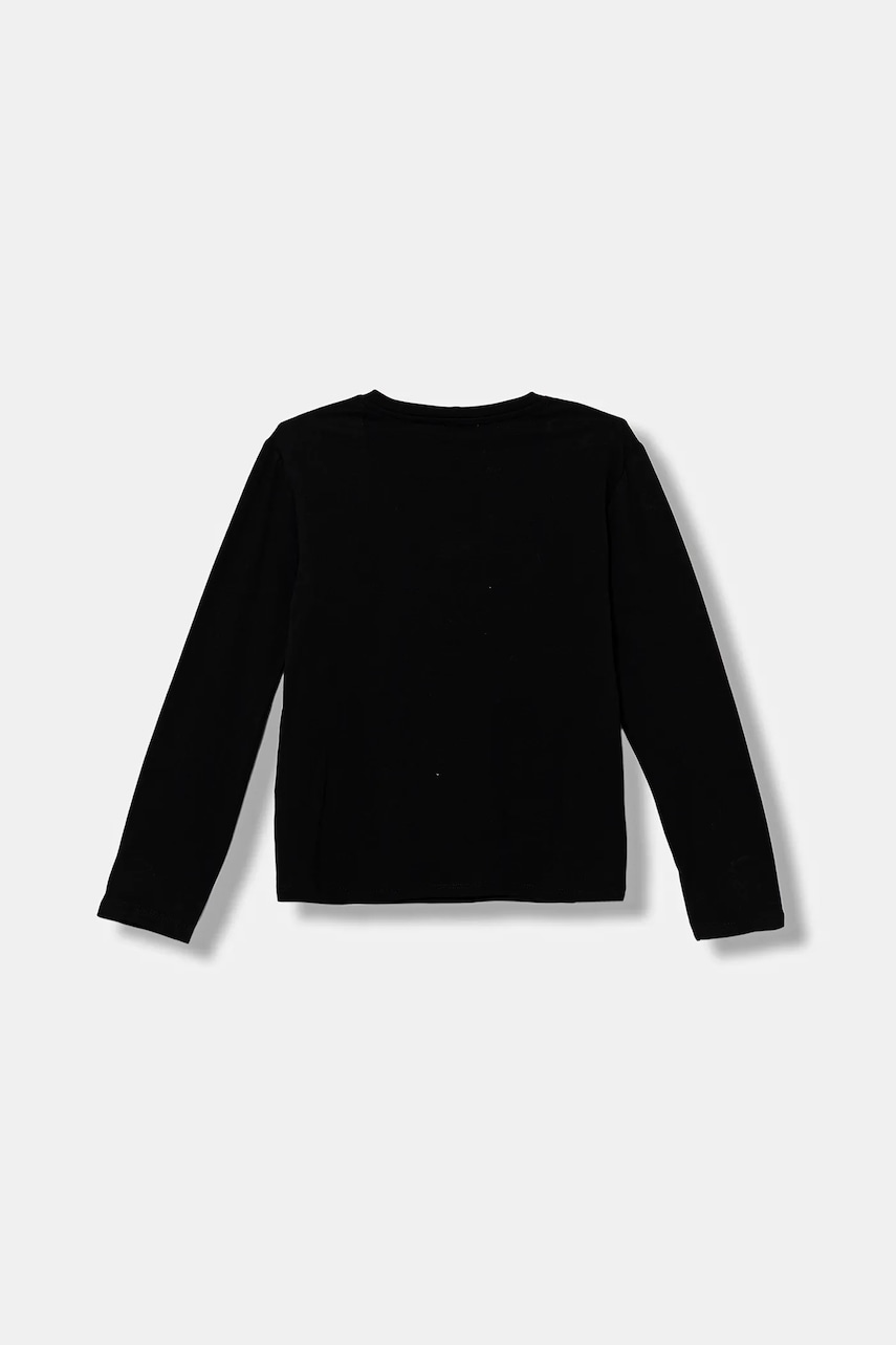 Хлопковый детский лонгслив United Colors of Benetton цвет чёрный 3I1XC10QJ Хлопковый детский лонгслив United Colors of Benetton цвет чёрный 3I1XC10QJ