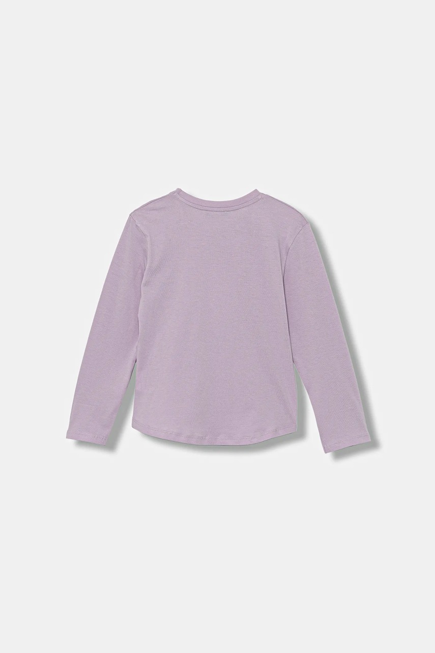 Хлопковый детский лонгслив United Colors of Benetton цвет фиолетовый 3I1XG10K8 Хлопковый детский лонгслив United Colors of Benetton цвет фиолетовый 3I1XG10K8