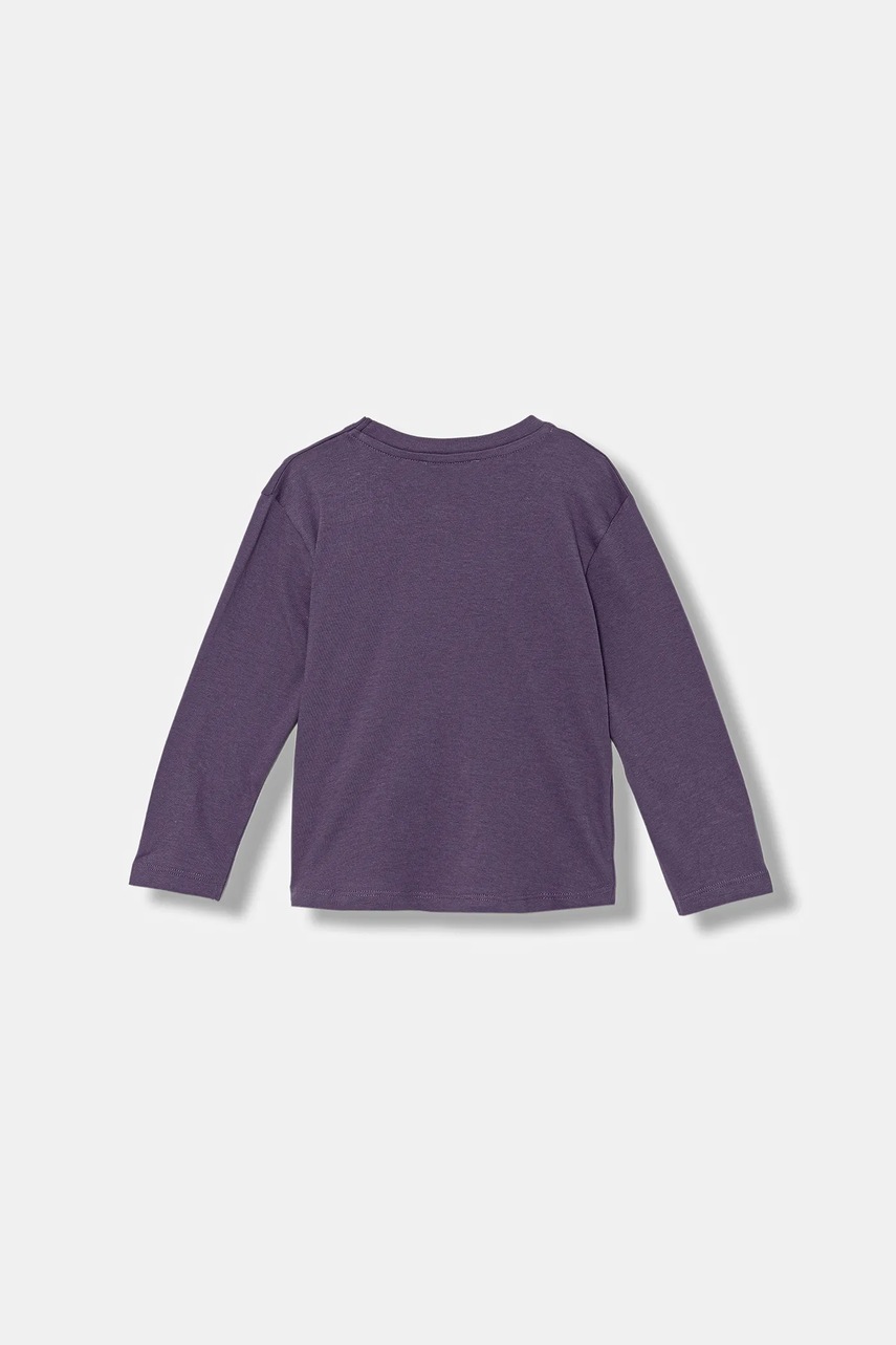 Хлопковый детский лонгслив United Colors of Benetton цвет фиолетовый 3I1XG10K8 Хлопковый детский лонгслив United Colors of Benetton цвет фиолетовый 3I1XG10K8