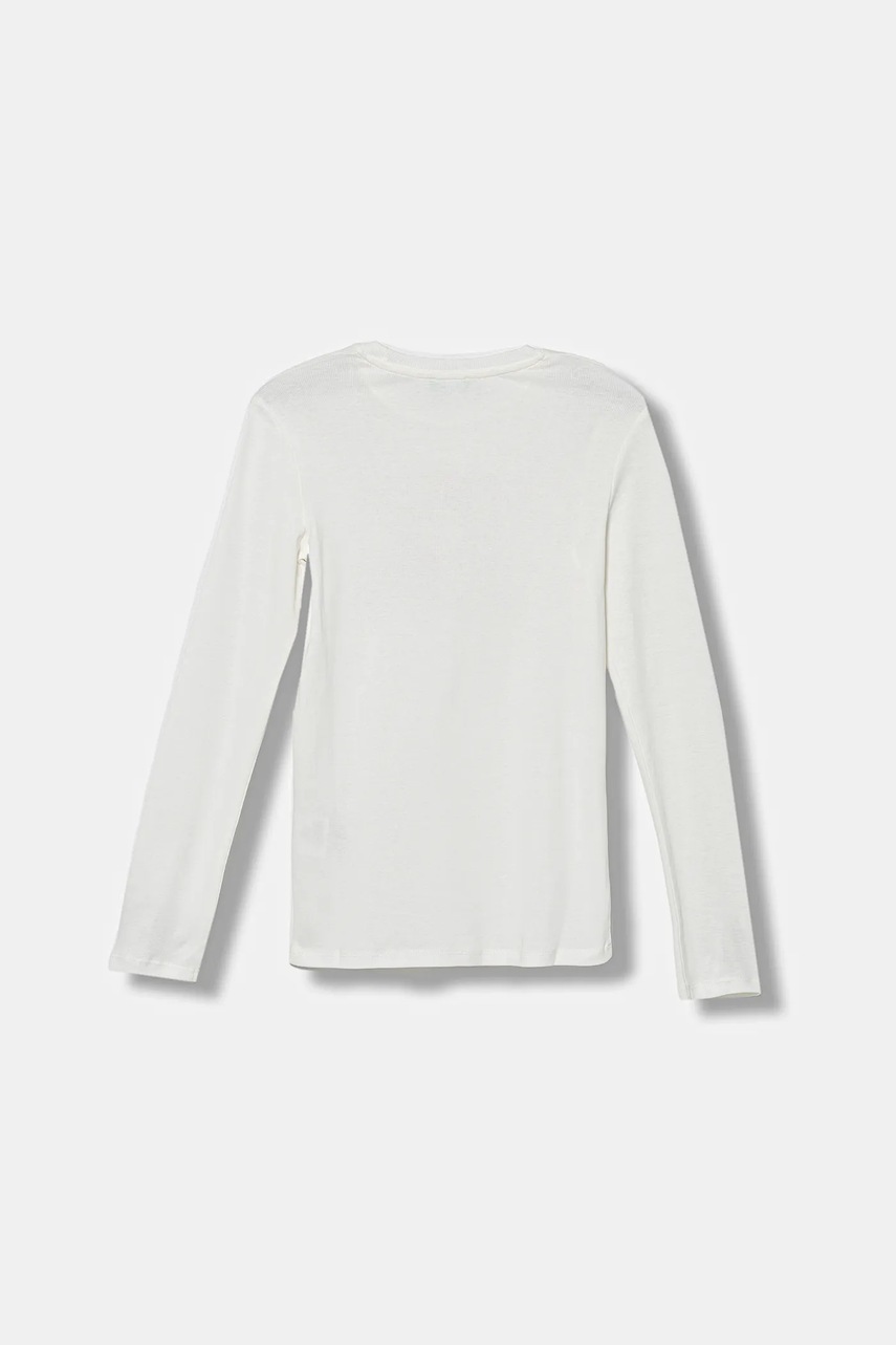 Хлопковый детский лонгслив United Colors of Benetton цвет белый 3I9WC10JR