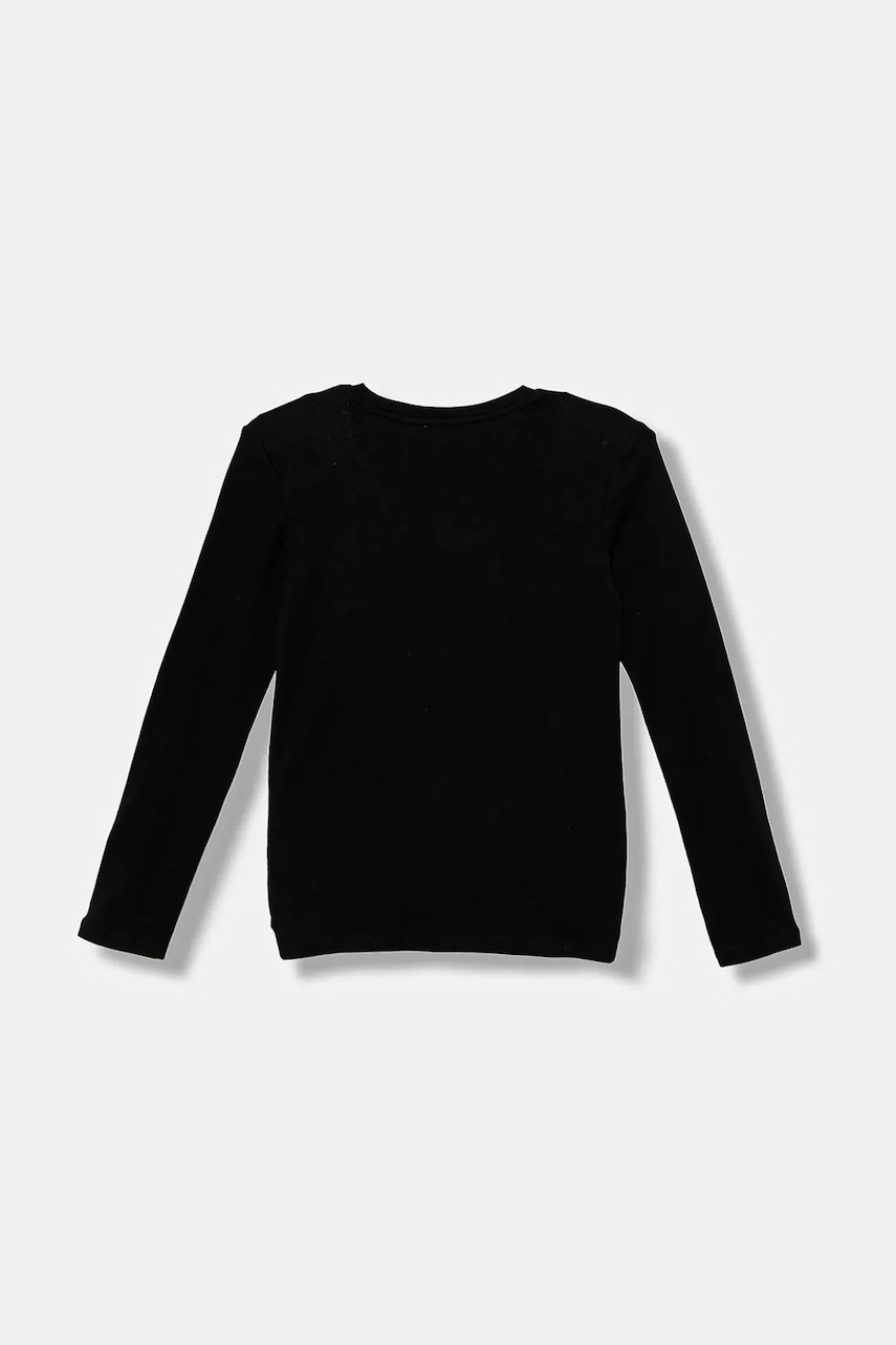Хлопковый детский лонгслив United Colors of Benetton цвет чёрный 3I9WC10JR Хлопковый детский лонгслив United Colors of Benetton цвет чёрный 3I9WC10JR