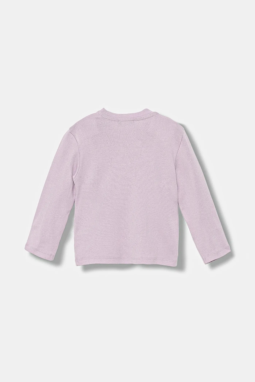 Хлопковый детский лонгслив United Colors of Benetton цвет фиолетовый 3I9WG10JS Хлопковый детский лонгслив United Colors of Benetton цвет фиолетовый 3I9WG10JS