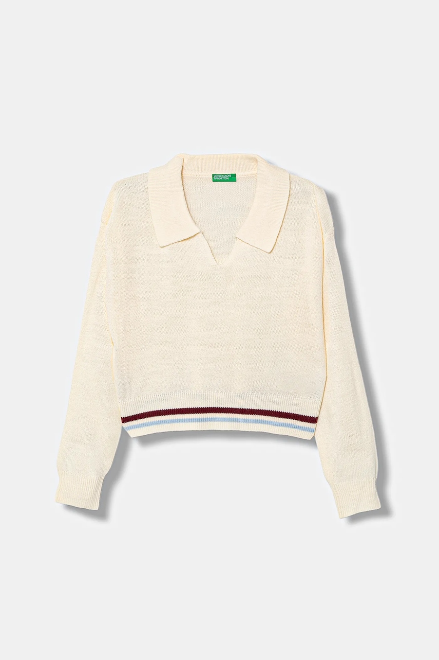 United Colors of Benetton pulover copii culoarea bej, 1270Q3009