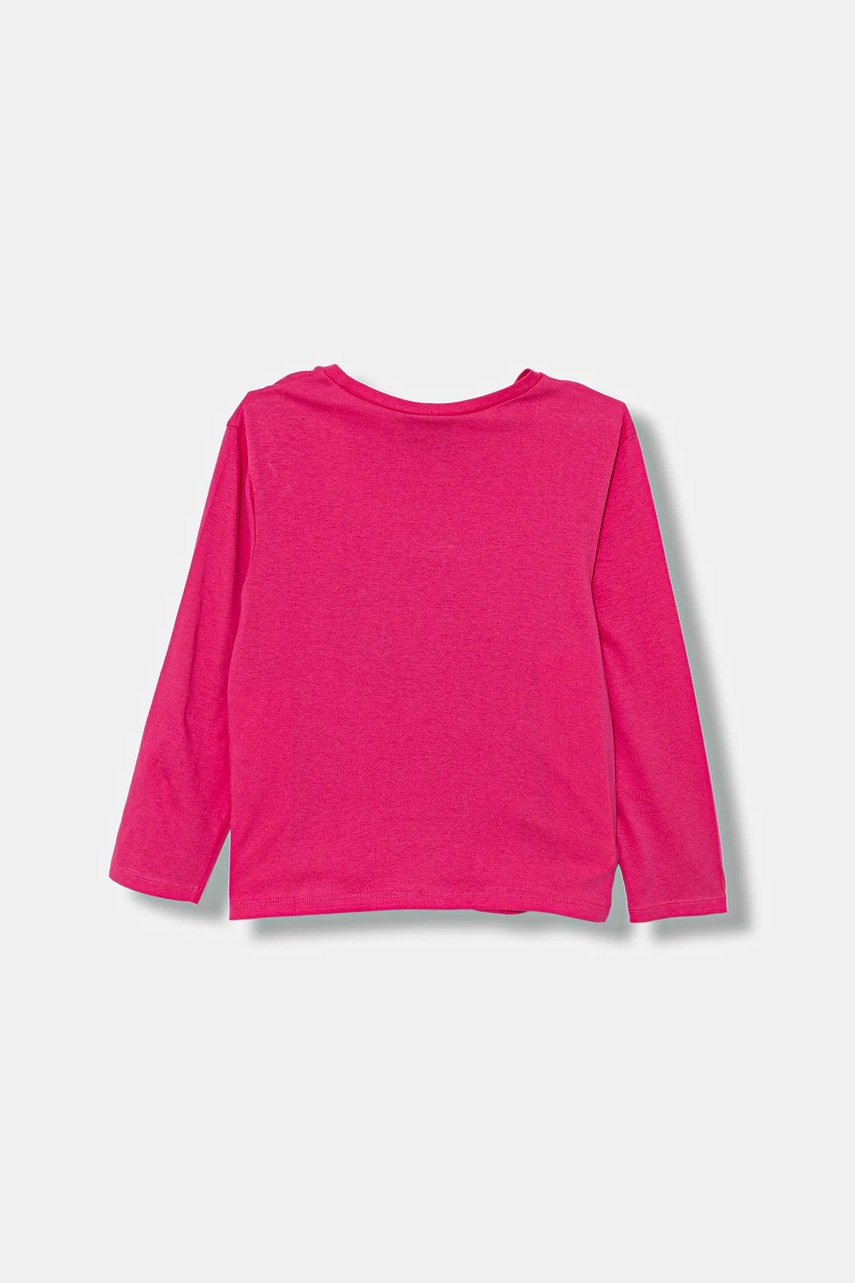Хлопковый детский лонгслив United Colors of Benetton цвет розовый 35RYC10Q7 Хлопковый детский лонгслив United Colors of Benetton цвет розовый 35RYC10Q7