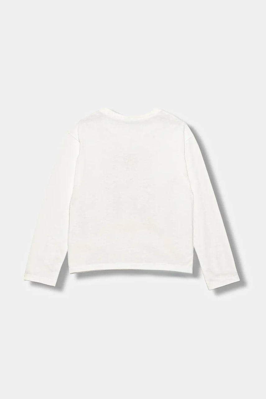 Хлопковый детский лонгслив United Colors of Benetton цвет белый 3JERC10QM Хлопковый детский лонгслив United Colors of Benetton цвет белый 3JERC10QM