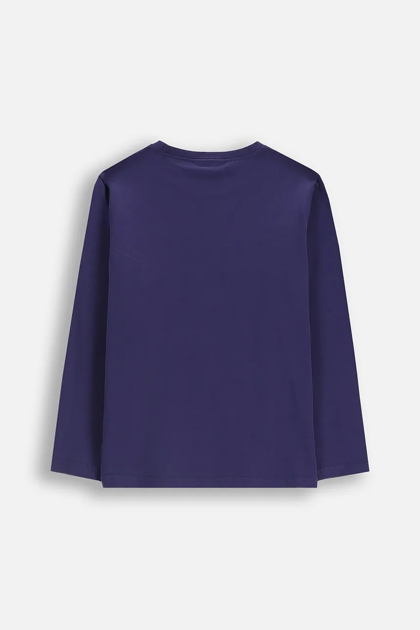 Детский лонгслив Coccodrillo цвет синий EVERYDAY GIRL A Детский лонгслив Coccodrillo цвет синий EVERYDAY GIRL A