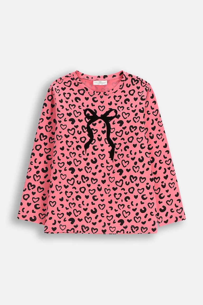 Coccodrillo longsleeve copii culoarea roz, EVERYDAY GIRL A