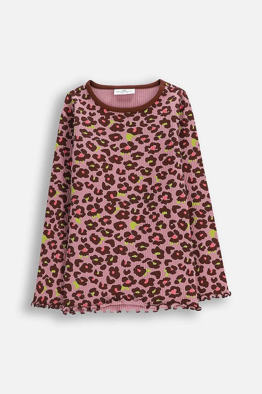 Coccodrillo longsleeve copii culoarea roz, CRAFT PUNK GIRL KIDS