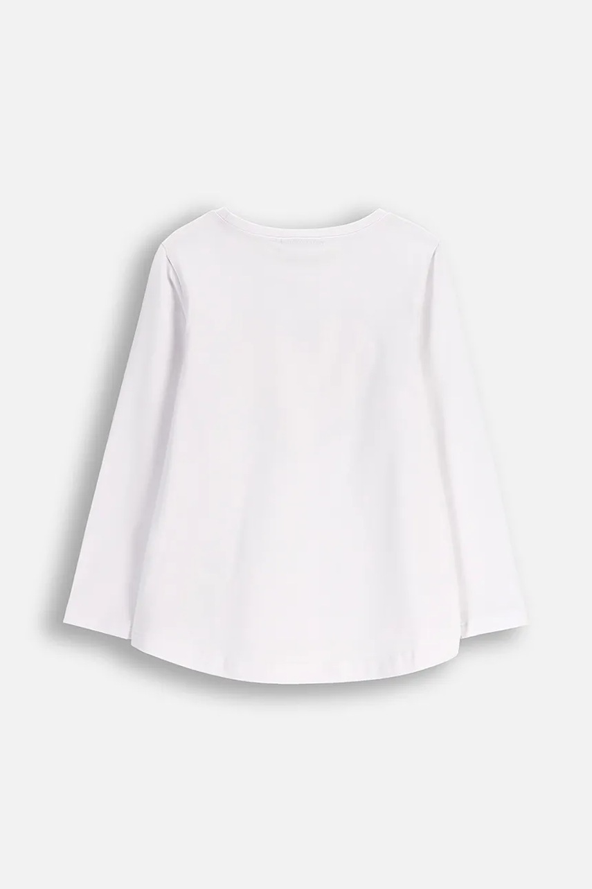 Детский лонгслив Coccodrillo цвет белый FROSTING PUDDLE GIRL KIDS