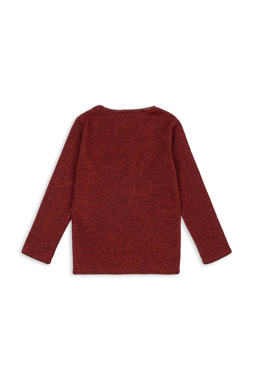 Детский лонгслив Konges Sløjd ROLI BLOUSE цвет красный KS104414