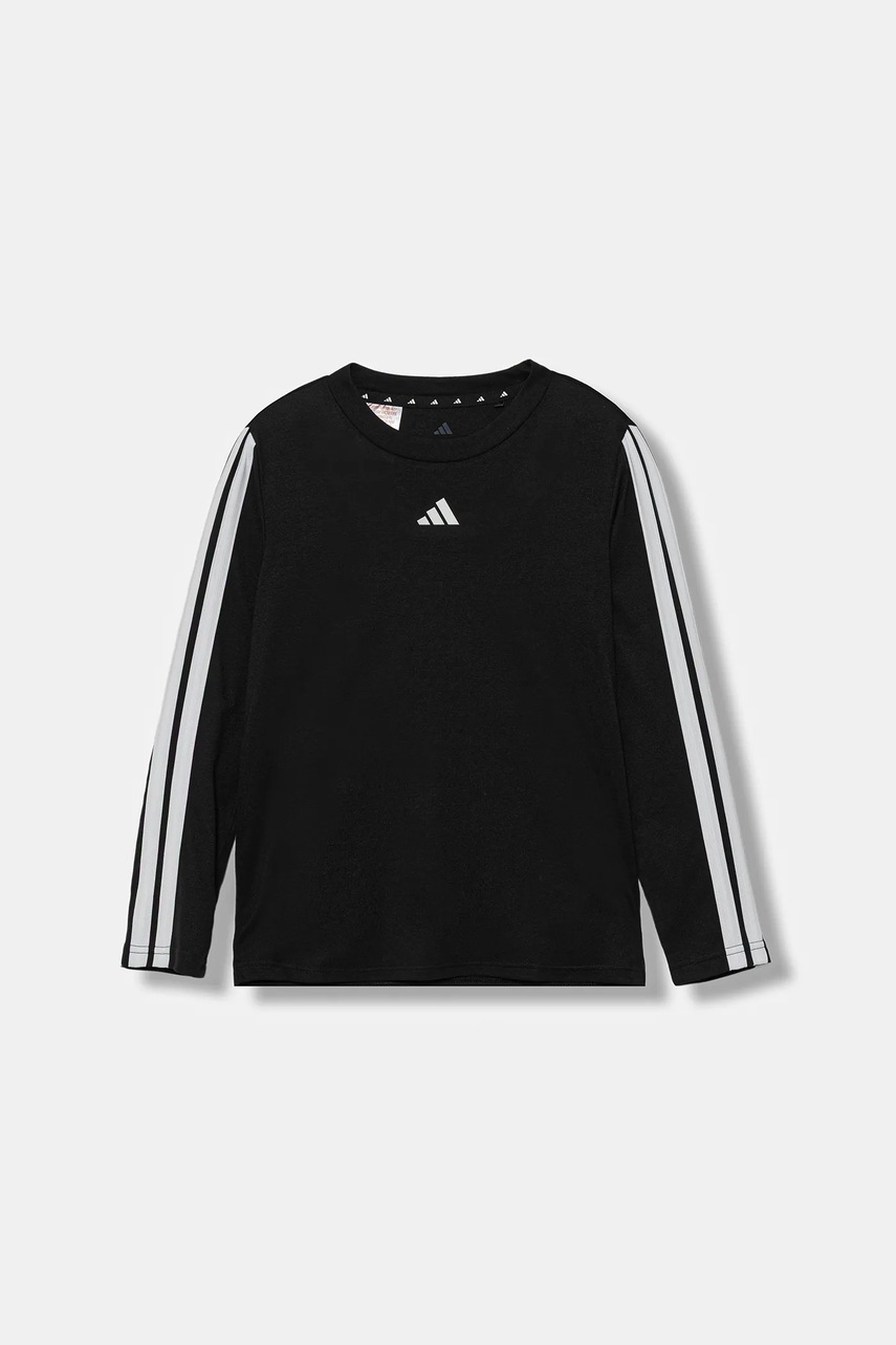 Детский лонгслив adidas цвет чёрный с принтом JM1577 Детский лонгслив adidas цвет чёрный с принтом JM1577
