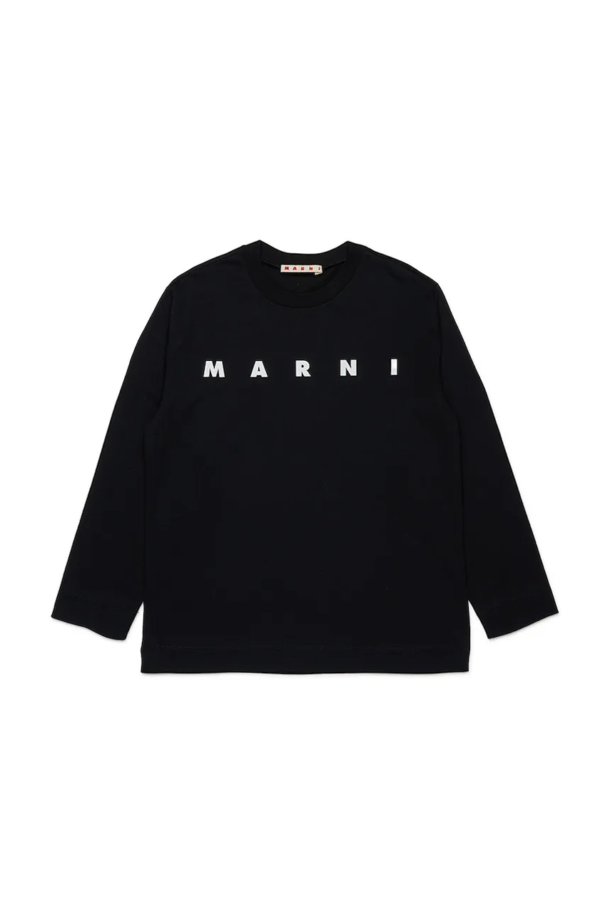 Marni tricou din bumbac MT291U T-SHIRT culoarea negru, cu imprimeu, M01603